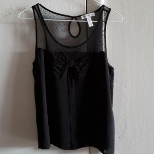 Ambiance Apparel Black Top with Bow